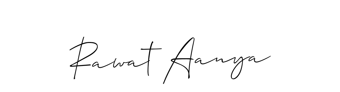 Also we have Rawat Aanya name is the best signature style. Create professional handwritten signature collection using Allison_Script autograph style. Rawat Aanya signature style 2 images and pictures png