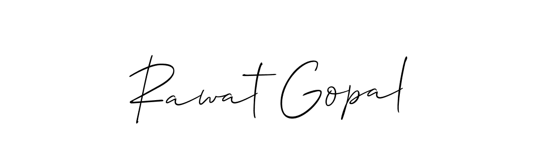 How to make Rawat Gopal name signature. Use Allison_Script style for creating short signs online. This is the latest handwritten sign. Rawat Gopal signature style 2 images and pictures png