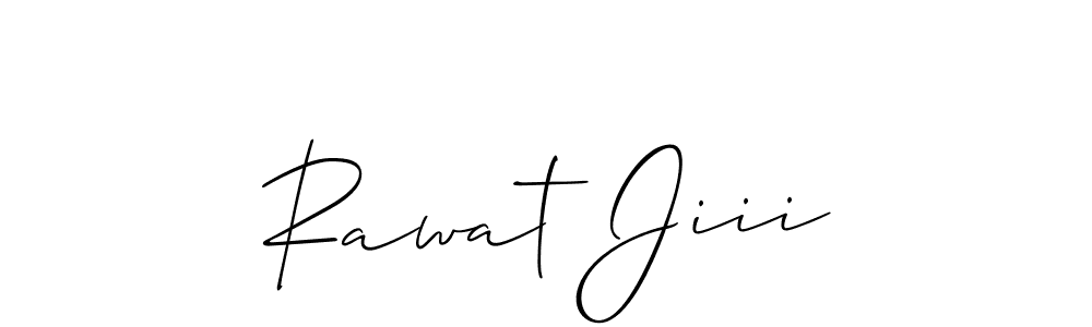 Also we have Rawat Jiii name is the best signature style. Create professional handwritten signature collection using Allison_Script autograph style. Rawat Jiii signature style 2 images and pictures png