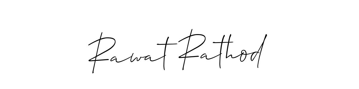 Use a signature maker to create a handwritten signature online. With this signature software, you can design (Allison_Script) your own signature for name Rawat Rathod. Rawat Rathod signature style 2 images and pictures png