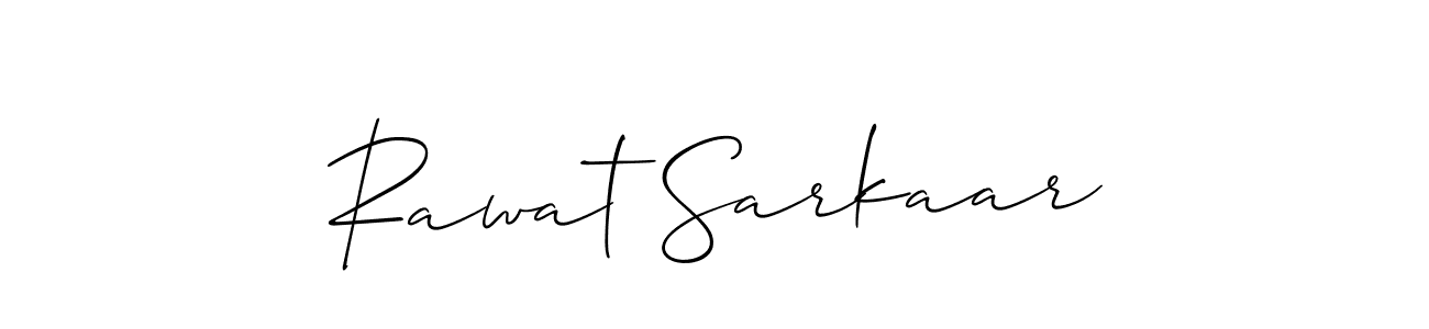 Make a beautiful signature design for name Rawat Sarkaar. With this signature (Allison_Script) style, you can create a handwritten signature for free. Rawat Sarkaar signature style 2 images and pictures png