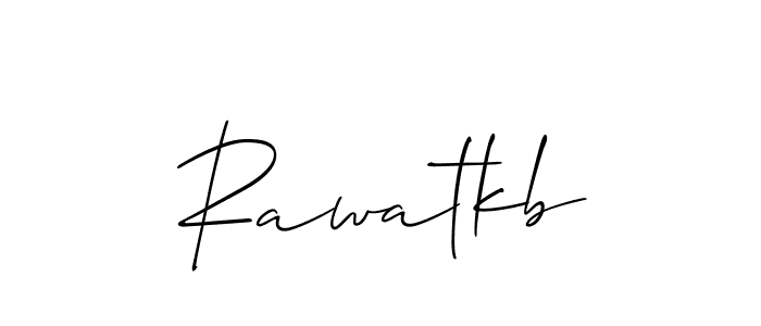 How to make Rawatkb signature? Allison_Script is a professional autograph style. Create handwritten signature for Rawatkb name. Rawatkb signature style 2 images and pictures png