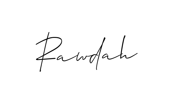 How to make Rawdah name signature. Use Allison_Script style for creating short signs online. This is the latest handwritten sign. Rawdah signature style 2 images and pictures png