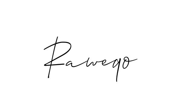 Best and Professional Signature Style for Raweqo. Allison_Script Best Signature Style Collection. Raweqo signature style 2 images and pictures png