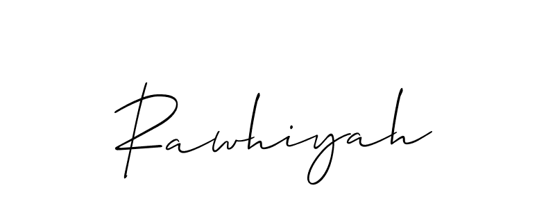 Design your own signature with our free online signature maker. With this signature software, you can create a handwritten (Allison_Script) signature for name Rawhiyah. Rawhiyah signature style 2 images and pictures png