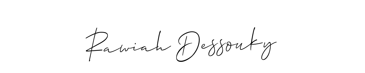 Also You can easily find your signature by using the search form. We will create Rawiah Dessouky name handwritten signature images for you free of cost using Allison_Script sign style. Rawiah Dessouky signature style 2 images and pictures png