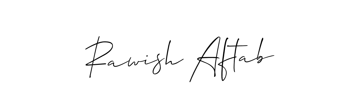 It looks lik you need a new signature style for name Rawish Aftab. Design unique handwritten (Allison_Script) signature with our free signature maker in just a few clicks. Rawish Aftab signature style 2 images and pictures png