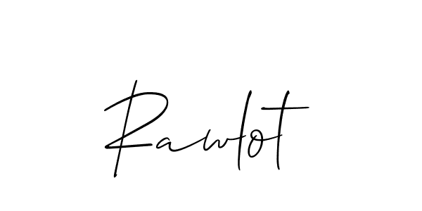 How to make Rawlot signature? Allison_Script is a professional autograph style. Create handwritten signature for Rawlot name. Rawlot signature style 2 images and pictures png