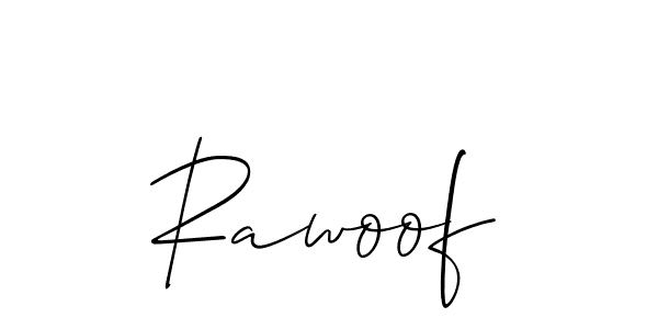 Rawoof stylish signature style. Best Handwritten Sign (Allison_Script) for my name. Handwritten Signature Collection Ideas for my name Rawoof. Rawoof signature style 2 images and pictures png