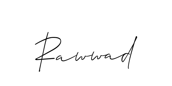 The best way (Allison_Script) to make a short signature is to pick only two or three words in your name. The name Rawwad include a total of six letters. For converting this name. Rawwad signature style 2 images and pictures png