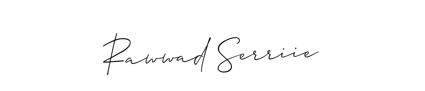 How to Draw Rawwad Serriie signature style? Allison_Script is a latest design signature styles for name Rawwad Serriie. Rawwad Serriie signature style 2 images and pictures png