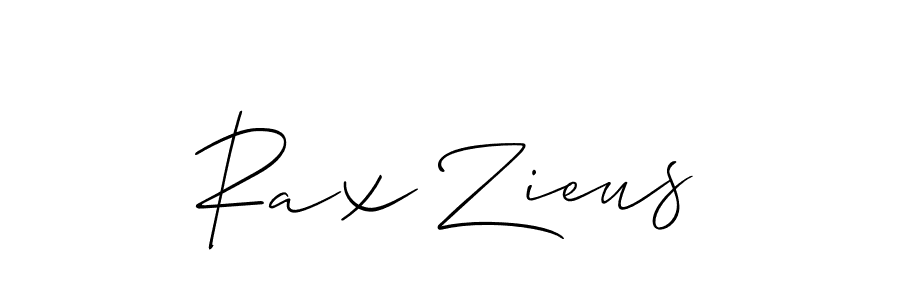 Design your own signature with our free online signature maker. With this signature software, you can create a handwritten (Allison_Script) signature for name Rax Zieus. Rax Zieus signature style 2 images and pictures png