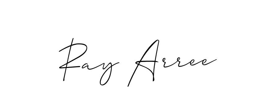 You should practise on your own different ways (Allison_Script) to write your name (Ray Arree) in signature. don't let someone else do it for you. Ray Arree signature style 2 images and pictures png