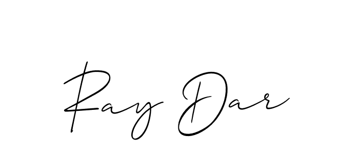 Ray Dar stylish signature style. Best Handwritten Sign (Allison_Script) for my name. Handwritten Signature Collection Ideas for my name Ray Dar. Ray Dar signature style 2 images and pictures png