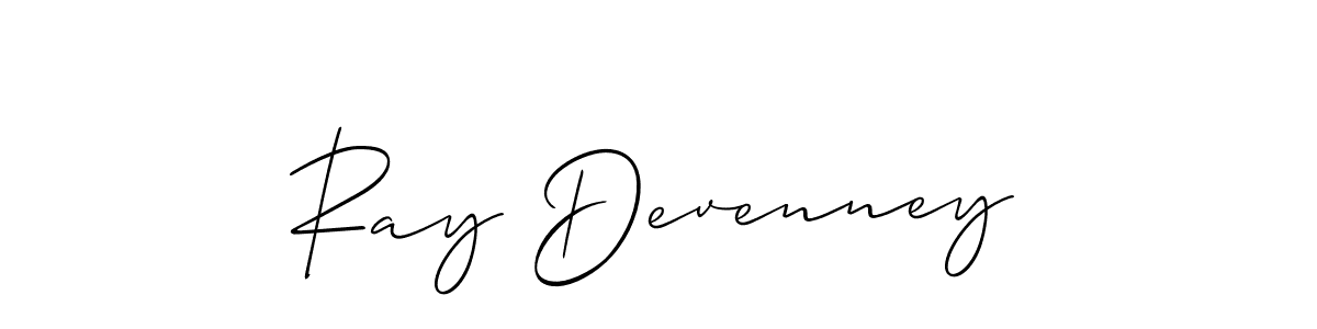 The best way (Allison_Script) to make a short signature is to pick only two or three words in your name. The name Ray Devenney include a total of six letters. For converting this name. Ray Devenney signature style 2 images and pictures png