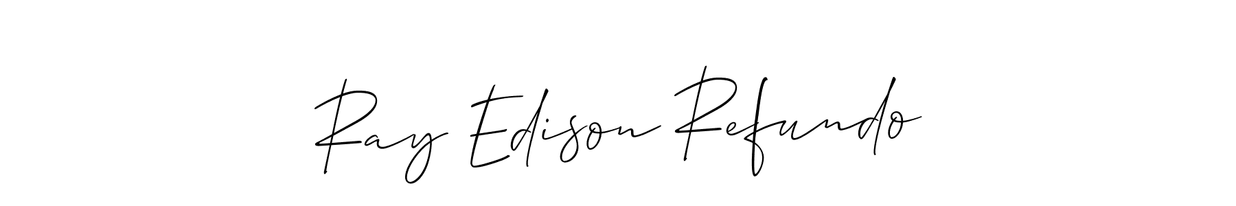 Once you've used our free online signature maker to create your best signature Allison_Script style, it's time to enjoy all of the benefits that Ray Edison Refundo name signing documents. Ray Edison Refundo signature style 2 images and pictures png