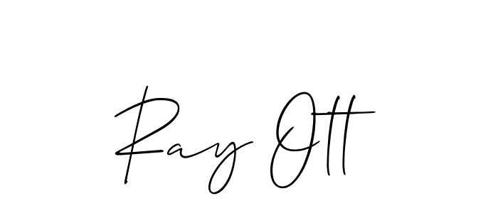 How to make Ray Ott signature? Allison_Script is a professional autograph style. Create handwritten signature for Ray Ott name. Ray Ott signature style 2 images and pictures png