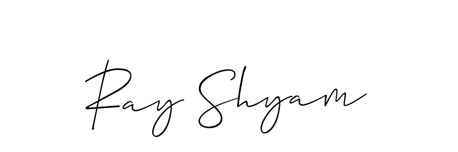 Design your own signature with our free online signature maker. With this signature software, you can create a handwritten (Allison_Script) signature for name Ray Shyam. Ray Shyam signature style 2 images and pictures png
