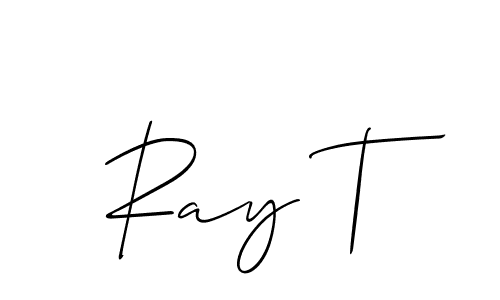 Ray T stylish signature style. Best Handwritten Sign (Allison_Script) for my name. Handwritten Signature Collection Ideas for my name Ray T. Ray T signature style 2 images and pictures png