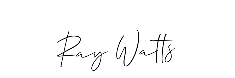 How to make Ray Watts name signature. Use Allison_Script style for creating short signs online. This is the latest handwritten sign. Ray Watts signature style 2 images and pictures png