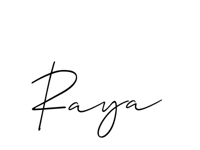 The best way (Allison_Script) to make a short signature is to pick only two or three words in your name. The name Raya include a total of six letters. For converting this name. Raya signature style 2 images and pictures png