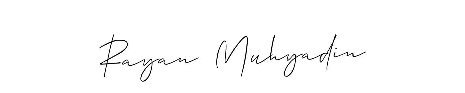Here are the top 10 professional signature styles for the name Rayan  Muhyadin. These are the best autograph styles you can use for your name. Rayan  Muhyadin signature style 2 images and pictures png
