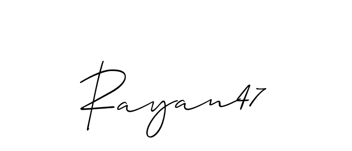 You should practise on your own different ways (Allison_Script) to write your name (Rayan47) in signature. don't let someone else do it for you. Rayan47 signature style 2 images and pictures png