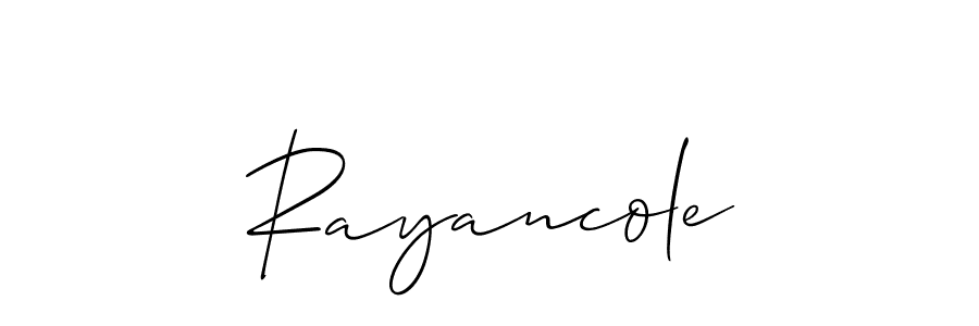 You can use this online signature creator to create a handwritten signature for the name Rayancole. This is the best online autograph maker. Rayancole signature style 2 images and pictures png