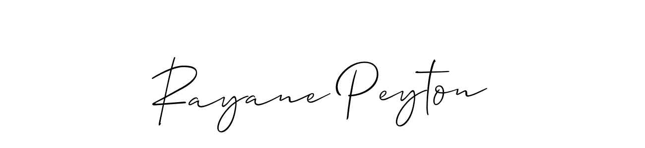 Allison_Script is a professional signature style that is perfect for those who want to add a touch of class to their signature. It is also a great choice for those who want to make their signature more unique. Get Rayane Peyton name to fancy signature for free. Rayane Peyton signature style 2 images and pictures png