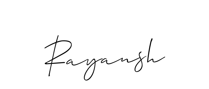 Design your own signature with our free online signature maker. With this signature software, you can create a handwritten (Allison_Script) signature for name Rayansh. Rayansh signature style 2 images and pictures png