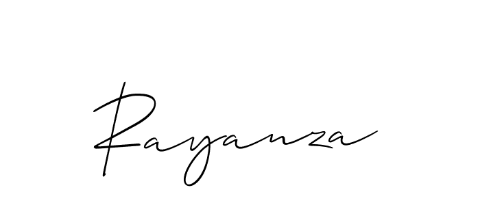 Similarly Allison_Script is the best handwritten signature design. Signature creator online .You can use it as an online autograph creator for name Rayanza. Rayanza signature style 2 images and pictures png