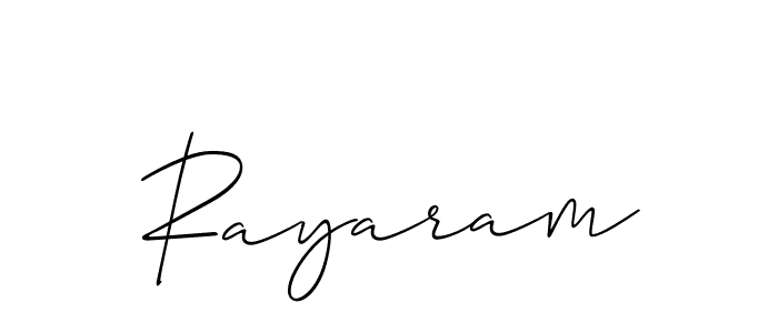 Design your own signature with our free online signature maker. With this signature software, you can create a handwritten (Allison_Script) signature for name Rayaram. Rayaram signature style 2 images and pictures png