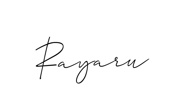 Allison_Script is a professional signature style that is perfect for those who want to add a touch of class to their signature. It is also a great choice for those who want to make their signature more unique. Get Rayaru name to fancy signature for free. Rayaru signature style 2 images and pictures png