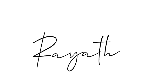 if you are searching for the best signature style for your name Rayath. so please give up your signature search. here we have designed multiple signature styles  using Allison_Script. Rayath signature style 2 images and pictures png