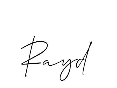 Design your own signature with our free online signature maker. With this signature software, you can create a handwritten (Allison_Script) signature for name Rayd. Rayd signature style 2 images and pictures png