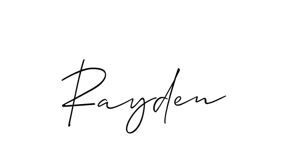 Also we have Rayden name is the best signature style. Create professional handwritten signature collection using Allison_Script autograph style. Rayden signature style 2 images and pictures png