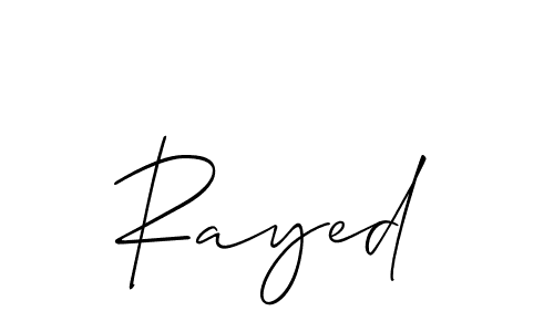 How to make Rayed signature? Allison_Script is a professional autograph style. Create handwritten signature for Rayed name. Rayed signature style 2 images and pictures png