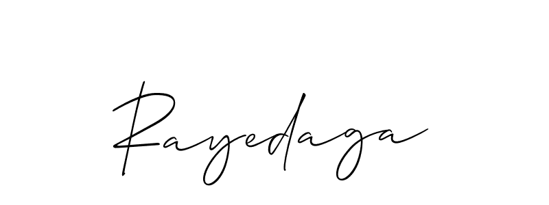 The best way (Allison_Script) to make a short signature is to pick only two or three words in your name. The name Rayedaga include a total of six letters. For converting this name. Rayedaga signature style 2 images and pictures png