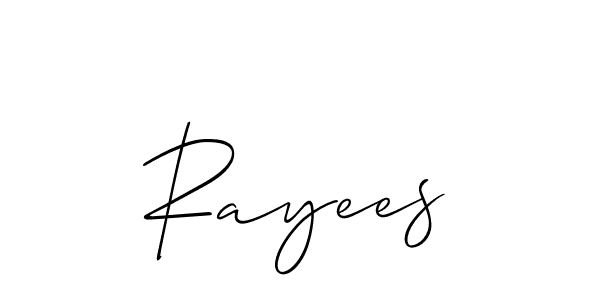 Also we have Rayees name is the best signature style. Create professional handwritten signature collection using Allison_Script autograph style. Rayees signature style 2 images and pictures png