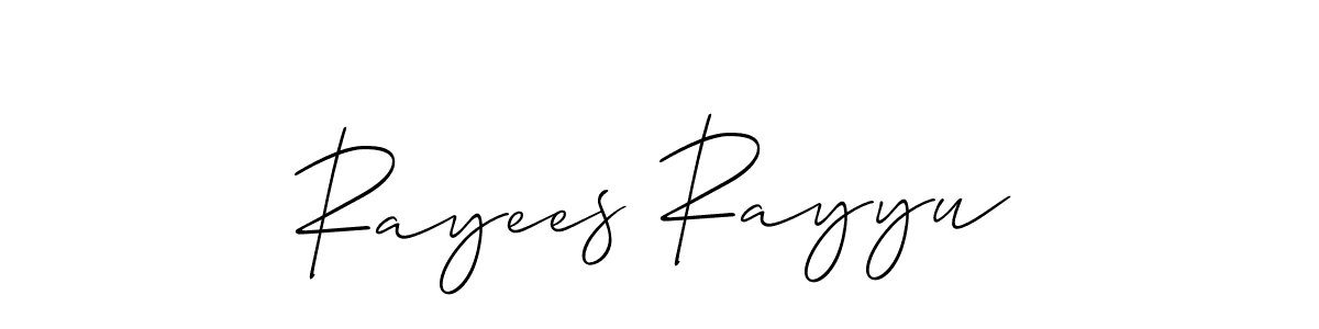 Create a beautiful signature design for name Rayees Rayyu. With this signature (Allison_Script) fonts, you can make a handwritten signature for free. Rayees Rayyu signature style 2 images and pictures png