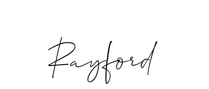 Make a beautiful signature design for name Rayford. With this signature (Allison_Script) style, you can create a handwritten signature for free. Rayford signature style 2 images and pictures png