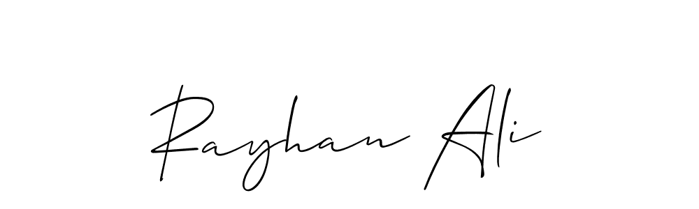 It looks lik you need a new signature style for name Rayhan Ali. Design unique handwritten (Allison_Script) signature with our free signature maker in just a few clicks. Rayhan Ali signature style 2 images and pictures png