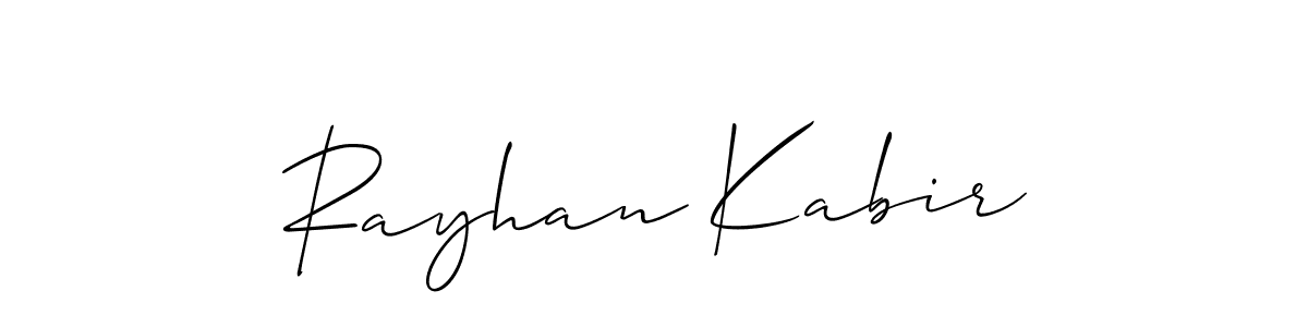 Similarly Allison_Script is the best handwritten signature design. Signature creator online .You can use it as an online autograph creator for name Rayhan Kabir. Rayhan Kabir signature style 2 images and pictures png