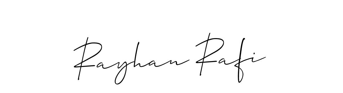 It looks lik you need a new signature style for name Rayhan Rafi. Design unique handwritten (Allison_Script) signature with our free signature maker in just a few clicks. Rayhan Rafi signature style 2 images and pictures png