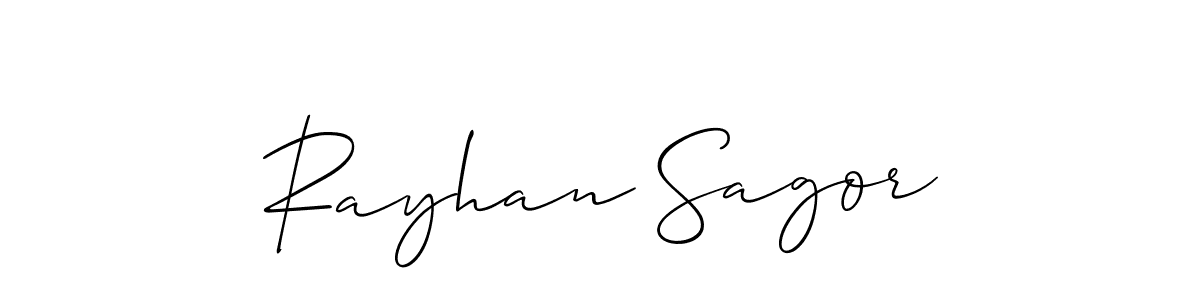 Also we have Rayhan Sagor name is the best signature style. Create professional handwritten signature collection using Allison_Script autograph style. Rayhan Sagor signature style 2 images and pictures png