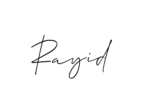 You should practise on your own different ways (Allison_Script) to write your name (Rayid) in signature. don't let someone else do it for you. Rayid signature style 2 images and pictures png