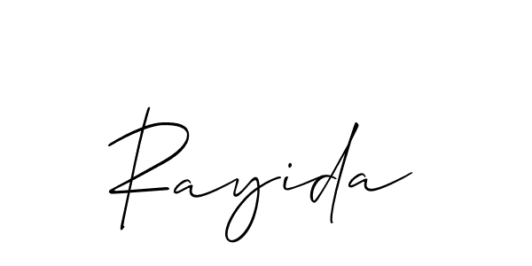 How to make Rayida signature? Allison_Script is a professional autograph style. Create handwritten signature for Rayida name. Rayida signature style 2 images and pictures png