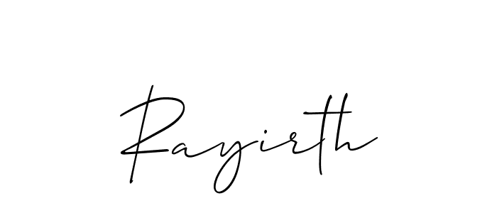 How to make Rayirth signature? Allison_Script is a professional autograph style. Create handwritten signature for Rayirth name. Rayirth signature style 2 images and pictures png