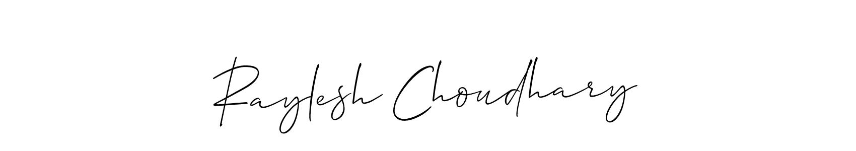 Make a beautiful signature design for name Raylesh Choudhary. With this signature (Allison_Script) style, you can create a handwritten signature for free. Raylesh Choudhary signature style 2 images and pictures png