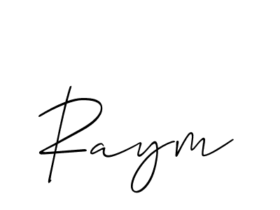 The best way (Allison_Script) to make a short signature is to pick only two or three words in your name. The name Raym include a total of six letters. For converting this name. Raym signature style 2 images and pictures png